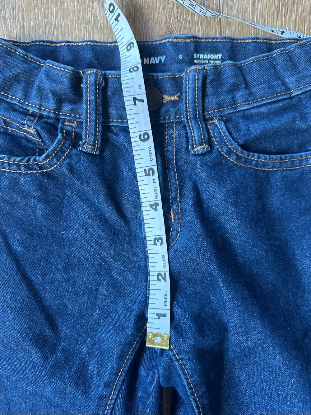 Old Navy Boys Blue Straight Leg Jeans Size 6 Adjustable Waist